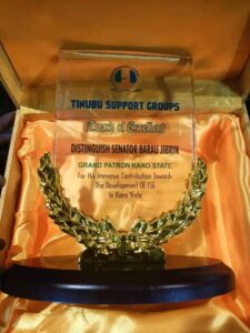 Award of Excellence by Tinubu Orgnization
